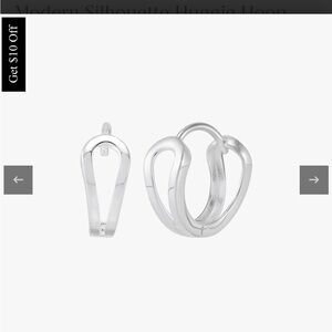 Modern Silhouette Huggie Hoop Earrings new in box
